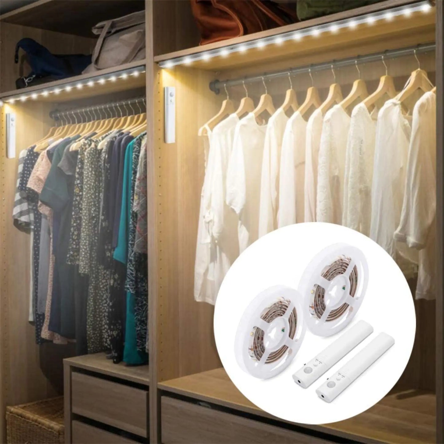 Motion-Activated LED Strip for Stairs 6.5ft