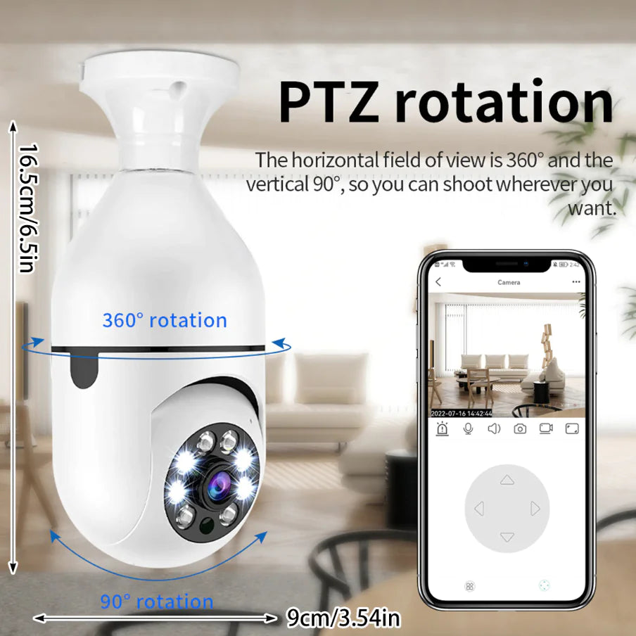360° Wi-Fi Smart Light Bulb Security Cam
