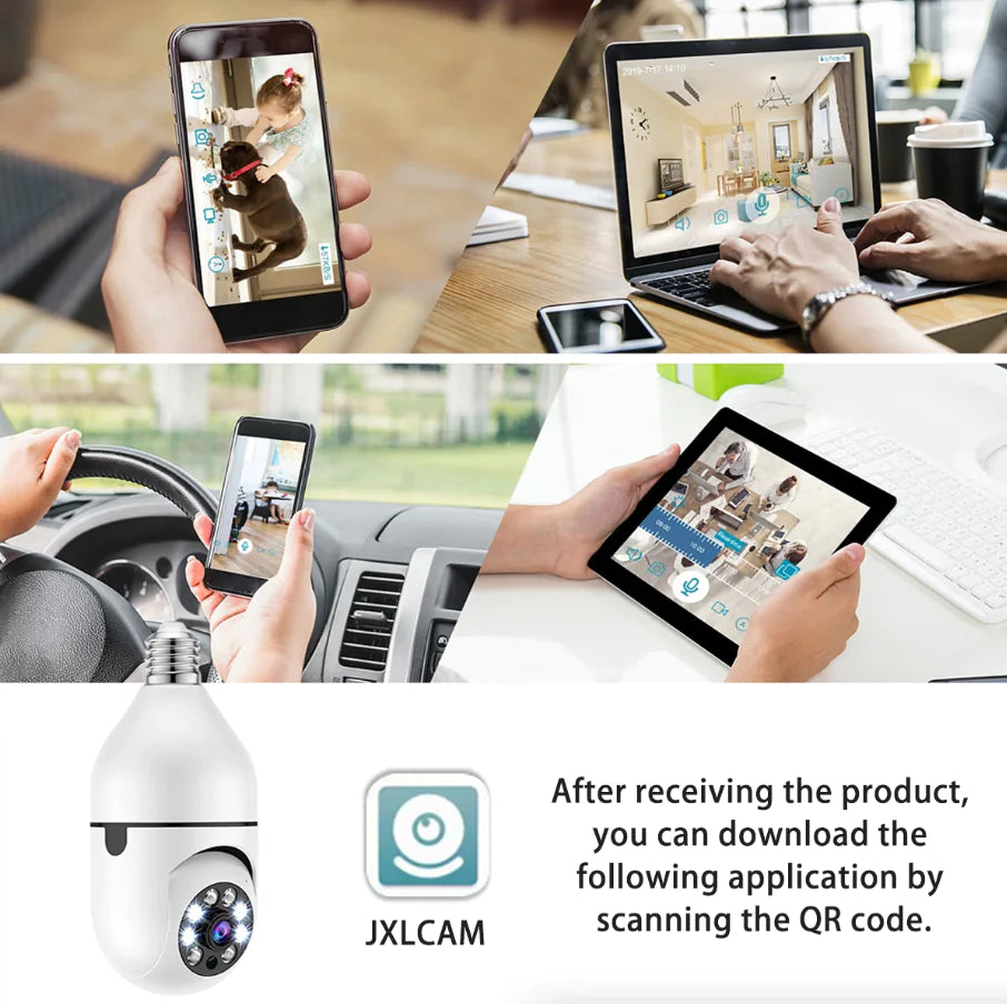 360° Wi-Fi Smart Light Bulb Security Cam