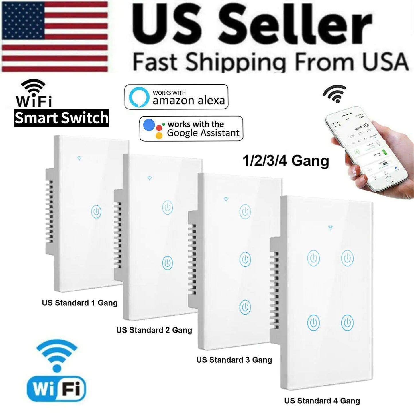 WiFi Smart Touch Light Switch Panel