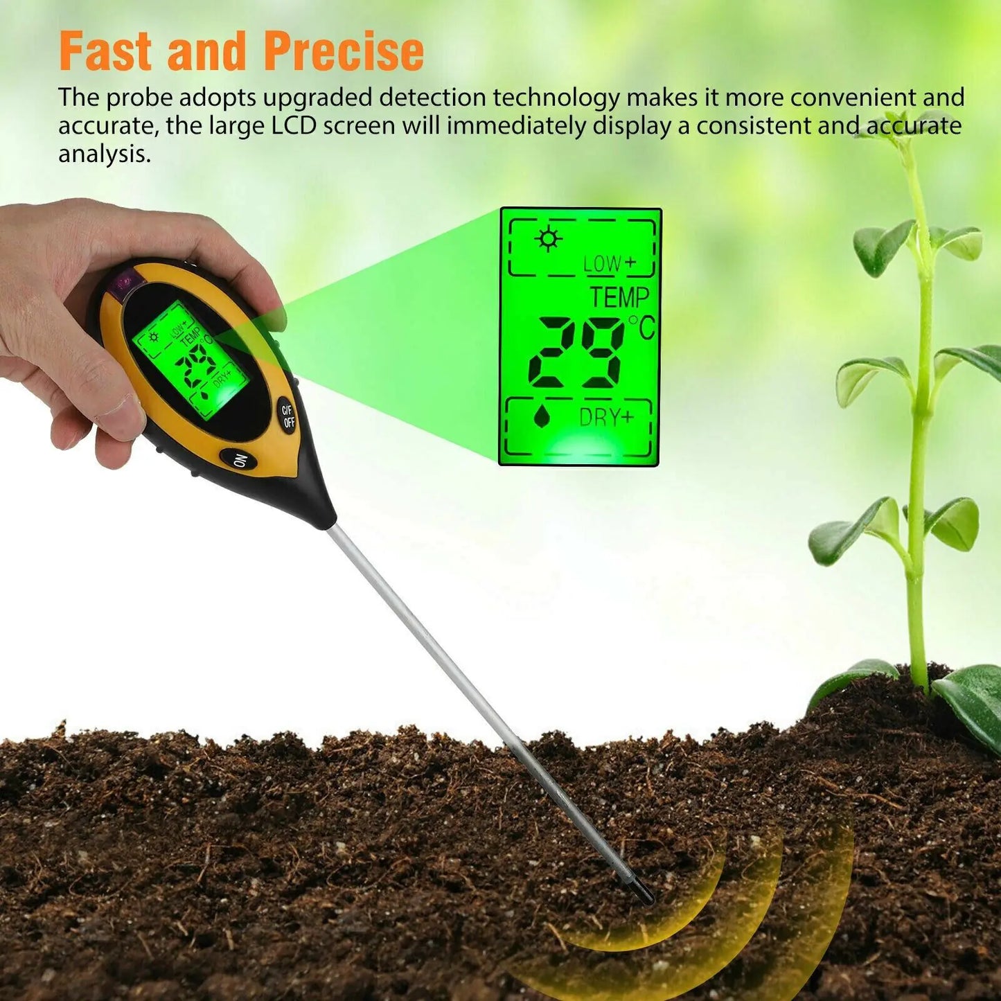 4-in-1 Digital Soil Tester Meter