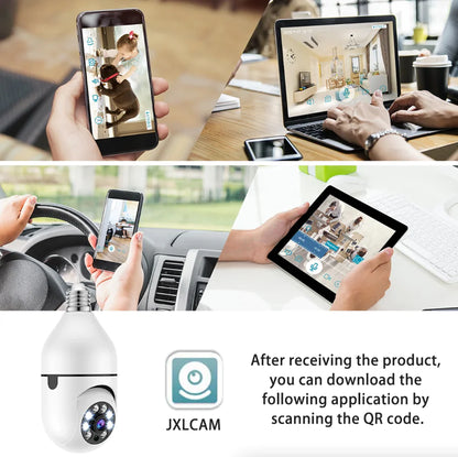 360° Wi-Fi Smart Light Bulb Security Cam 