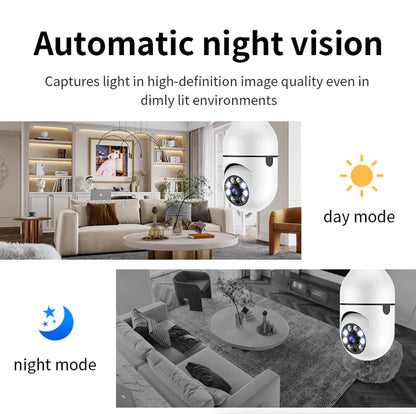 360° Wi-Fi Smart Light Bulb Security Cam 