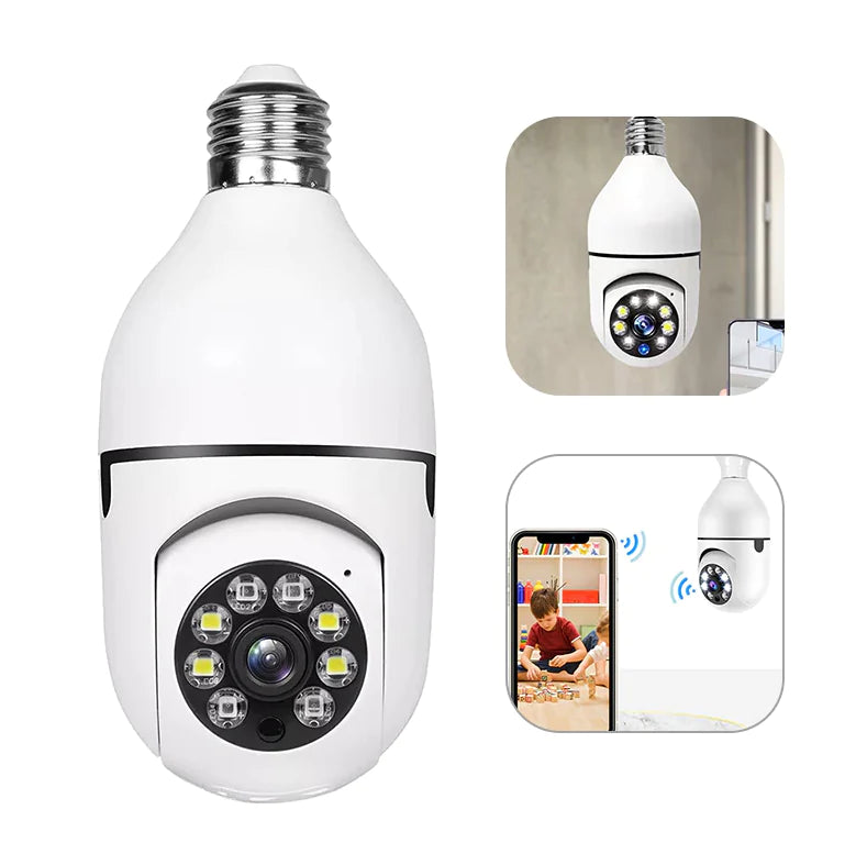 360° Wi-Fi Smart Light Bulb Security Cam 