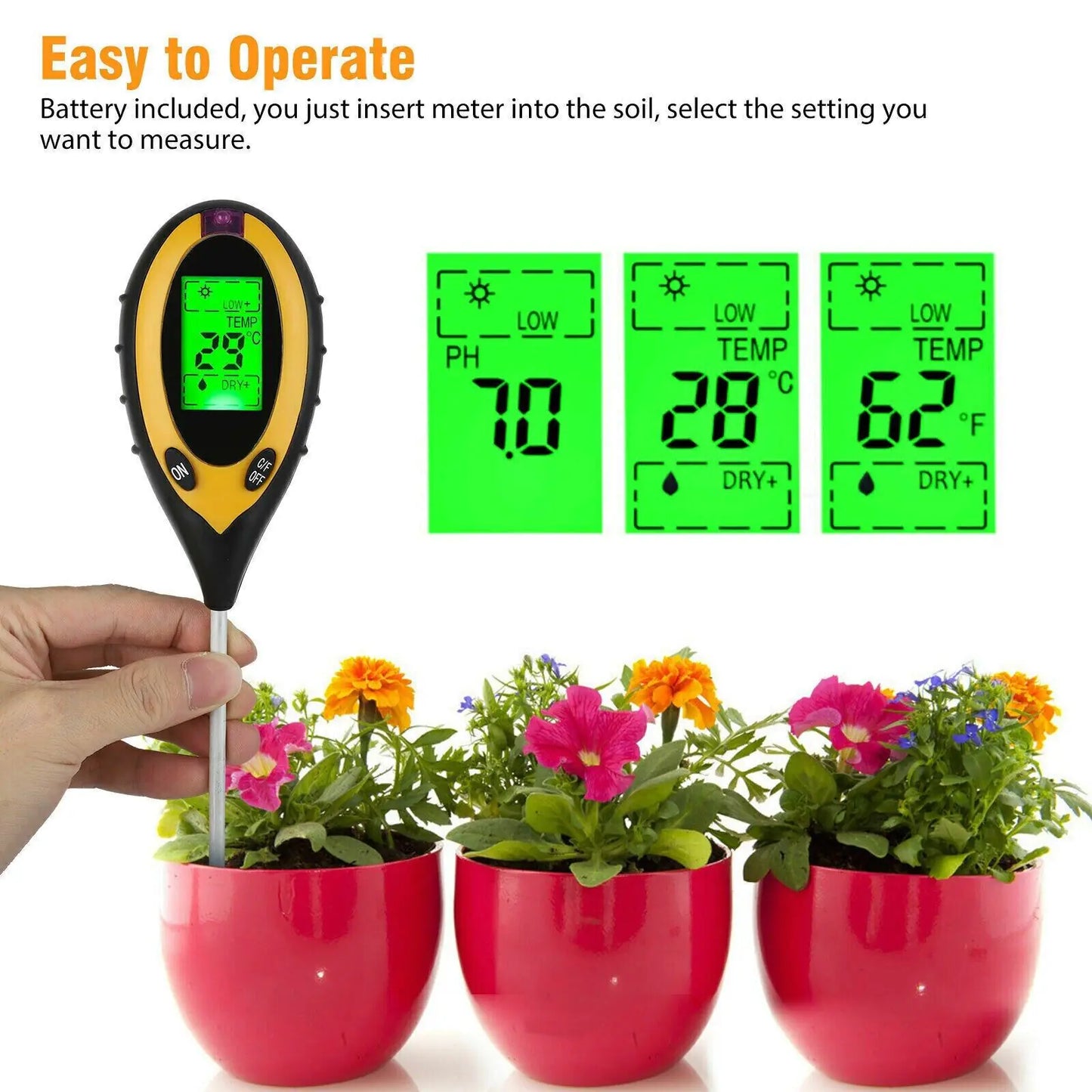 4-in-1 Digital Soil Tester Meter