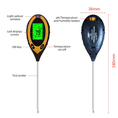 4-in-1 Digital Soil Tester Meter