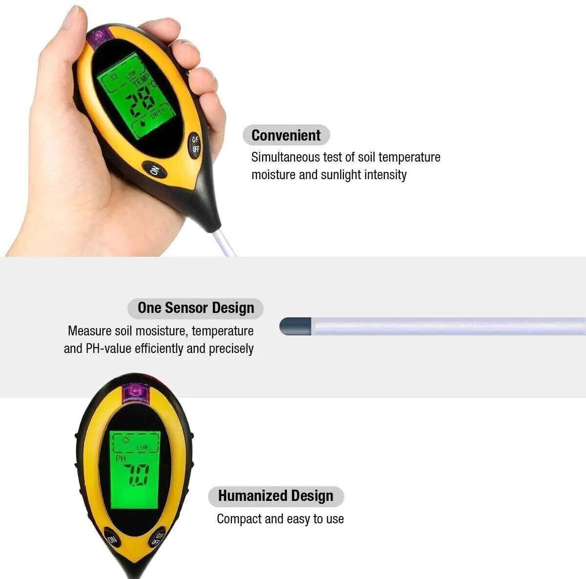 4-in-1 Digital Soil Tester Meter